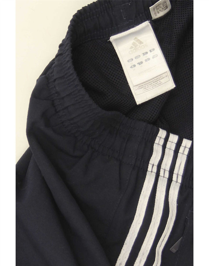 Calça de treino feminina Adidas Joggers UK 12 médio azul marinho poliéster