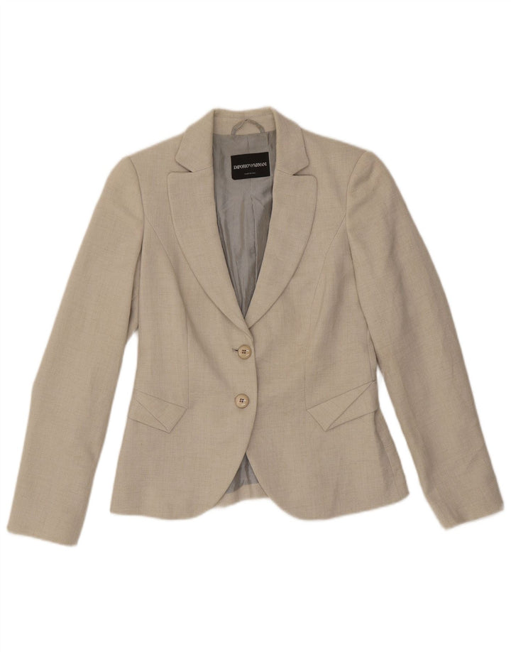 Jaqueta blazer feminina Emporio Armani com 2 botões IT 40 poliéster cinza pequeno