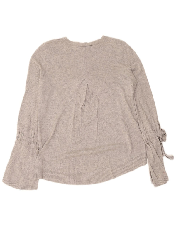 Suéter feminino Marella com gola canoa UK 16 grande cinza