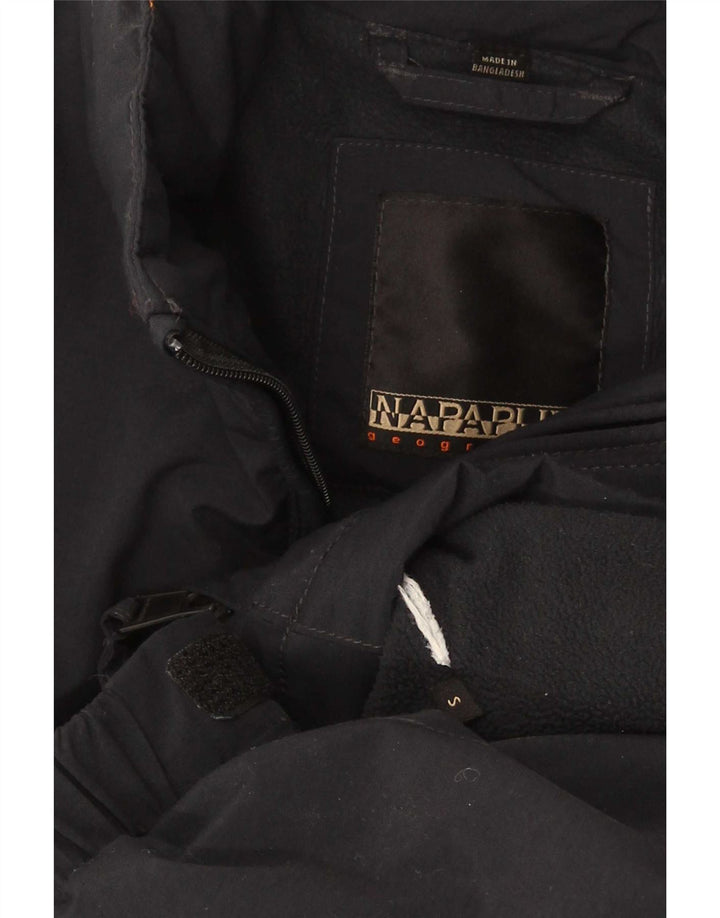 Jaqueta corta-vento feminina Napapijri Geographic Oversized Reino Unido 10 pequena preta