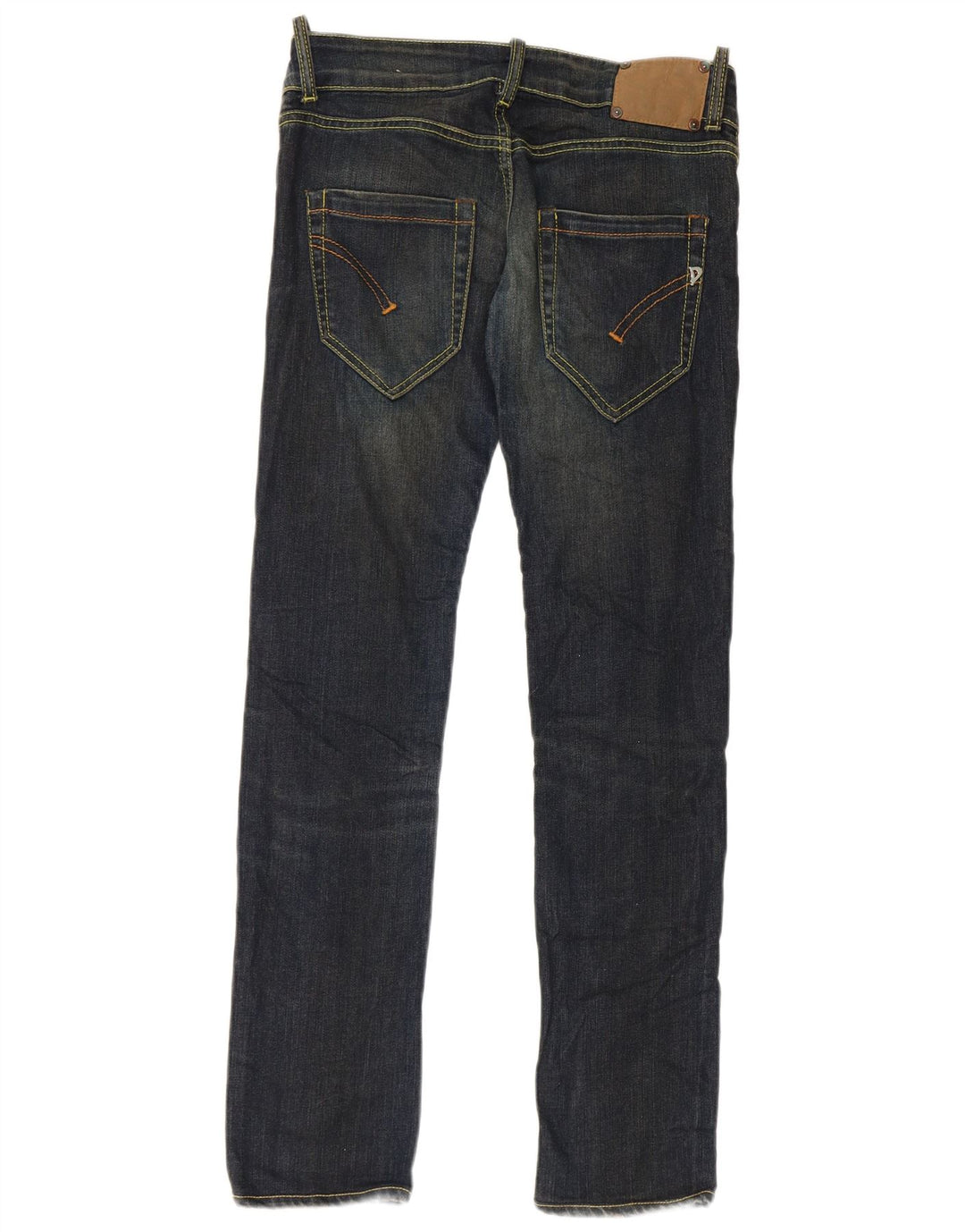 Dondup Jeans Slim Feminino W30 L30 Azul Marinho Algodão