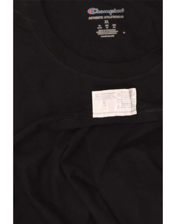 Colete gráfico masculino Champion XL preto algodão