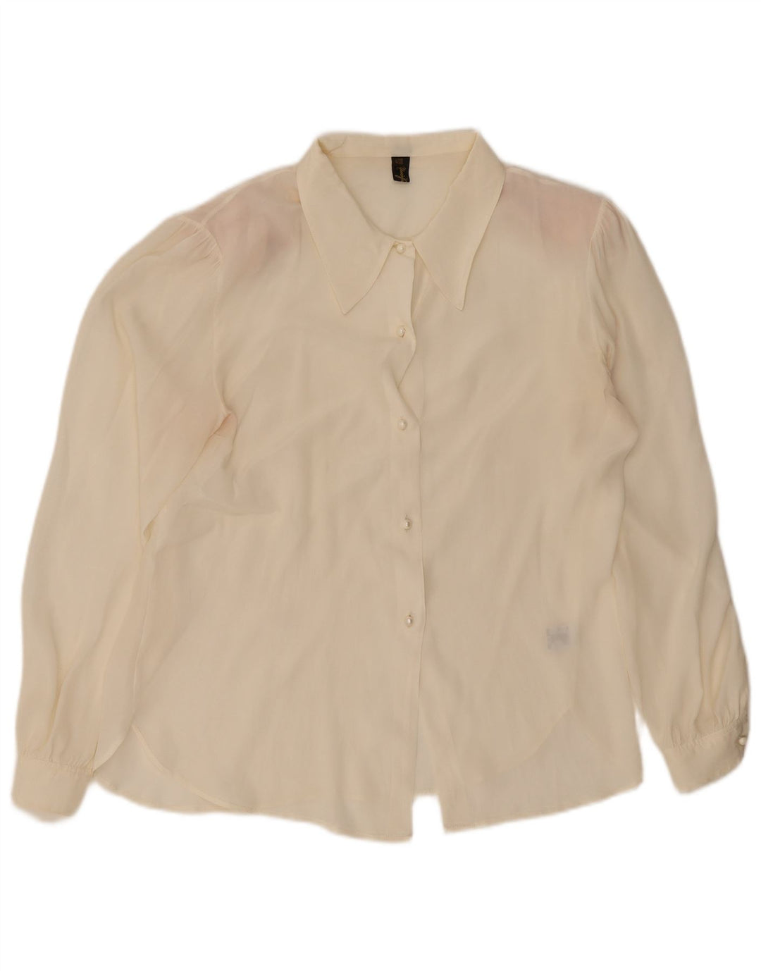 Blusa feminina vintage IT 44 médio off white acetato