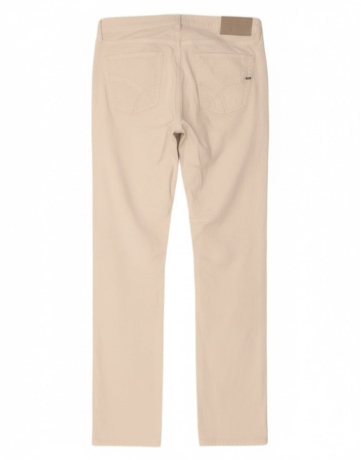 Gas Womens Albert Slim Jeans W29 L34 Algodão Branco