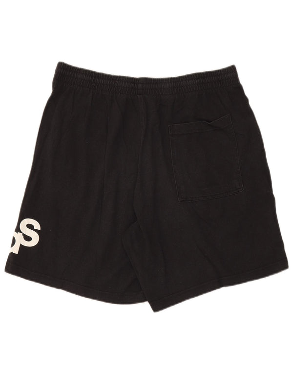 Shorts esportivos gráficos masculinos Adidas grandes de algodão preto