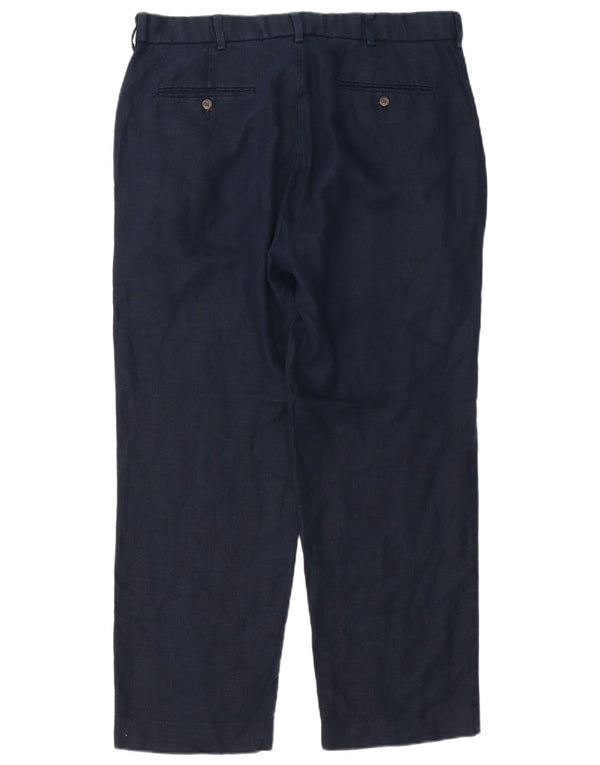 Calça chino masculina POLO RALPH LAUREN W34 L29 linho azul marinho
