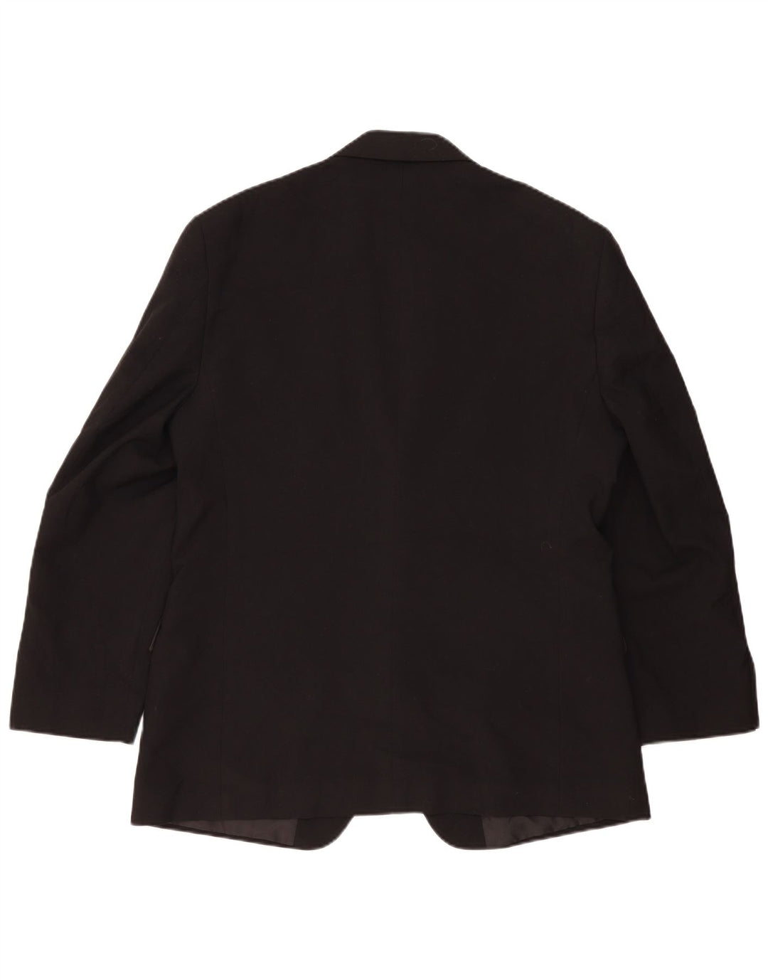 Jaqueta blazer masculina de 2 botões Marks & Spencer Reino Unido 42 grande poliéster preto