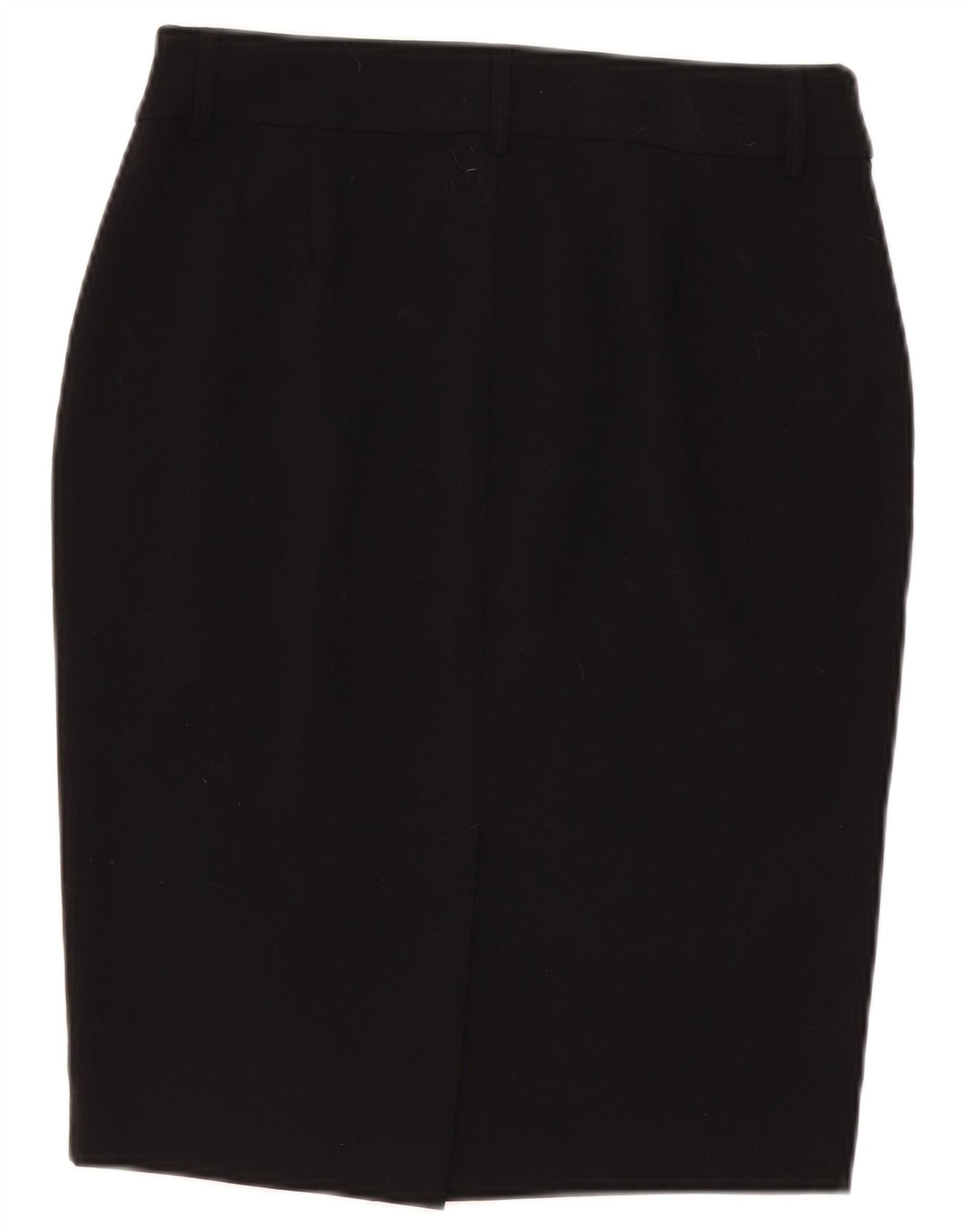 Saia lápis feminina Marks & Spencer Reino Unido 10 pequena W30 poliéster preto