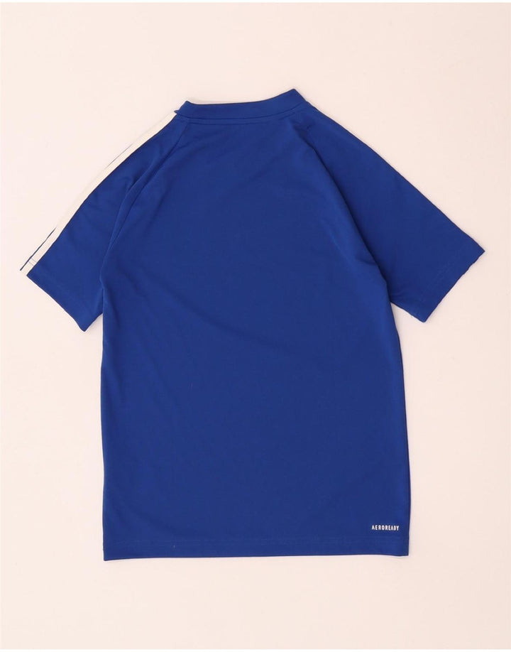 Camiseta Adidas Menino Aeroready Top 11-12 Anos Azul Poliéster