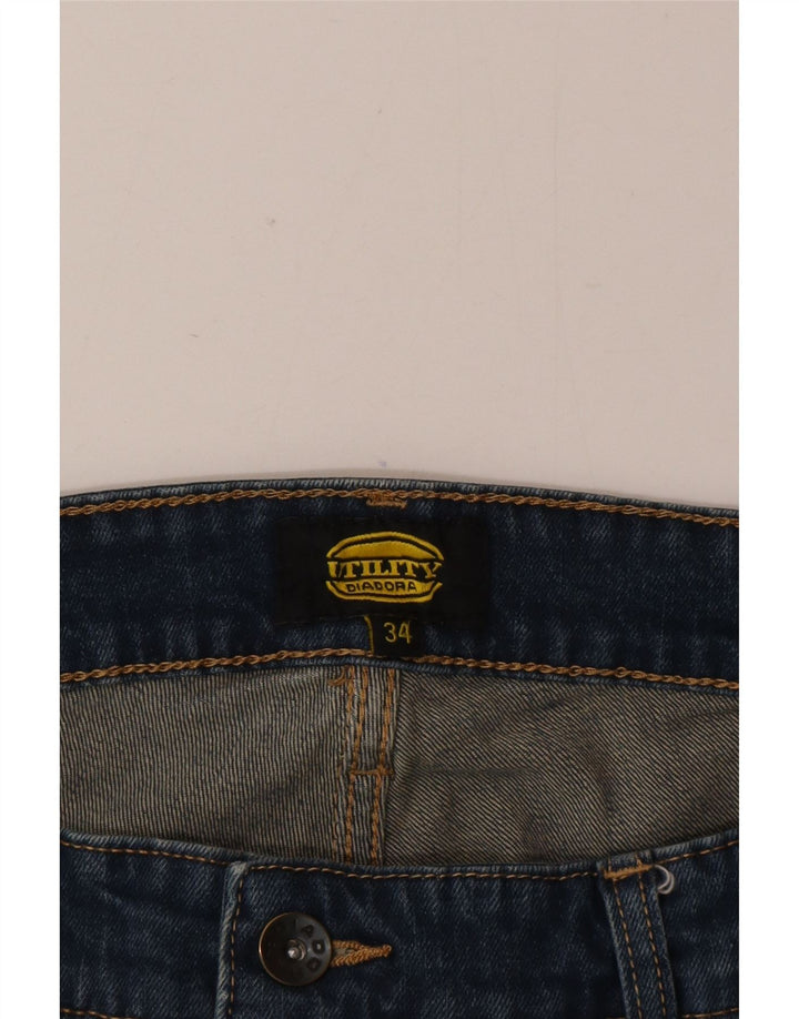 Diadora Mens Cargo Straight Jeans W34 L30 Azul