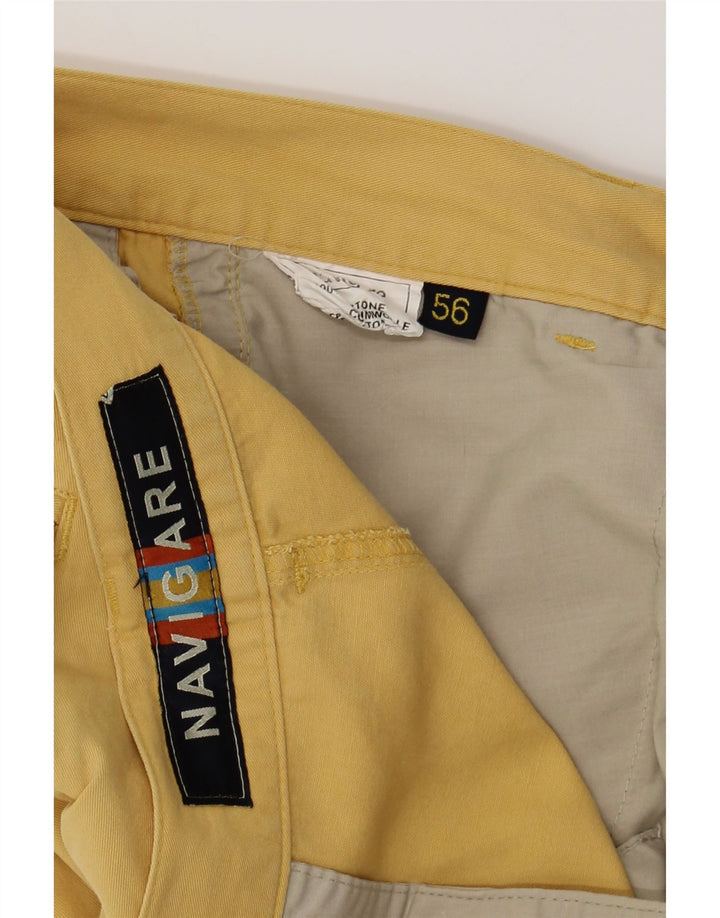 NAVIGARE Mens Cargo Shorts IT 56 3XL W38  Yellow Cotton Vintage Navigare and Second-Hand Navigare from Messina Hembry 