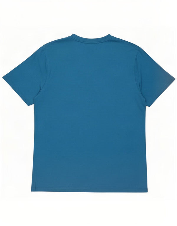 Fila Mens Graphic T-Shirt Top Grande Algodão Azul