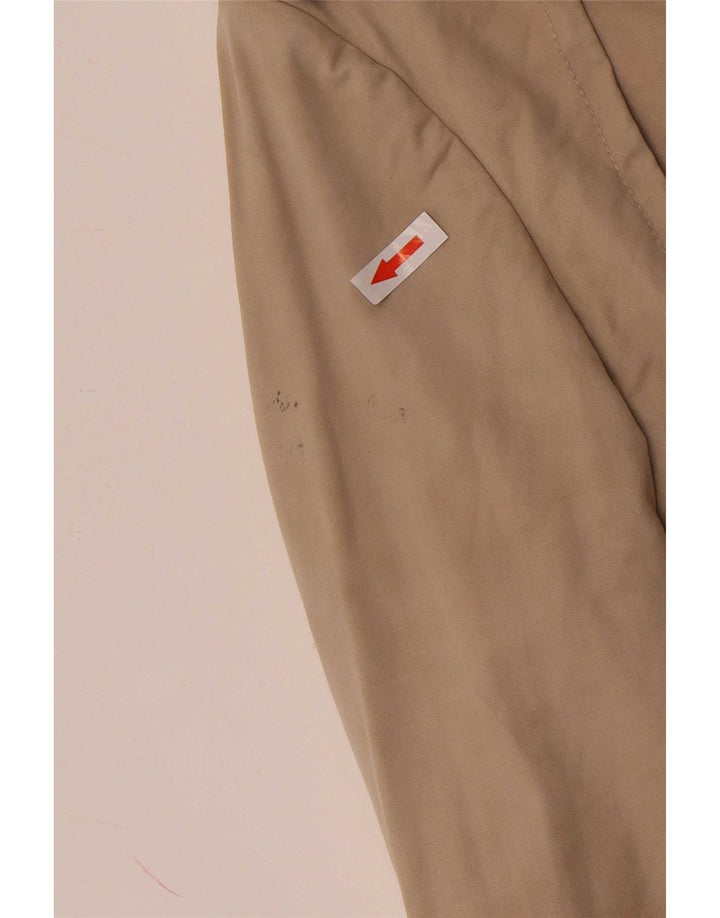 Trench coat feminino curto duplo breasted Massimo Dutti Reino Unido 14 médio bege