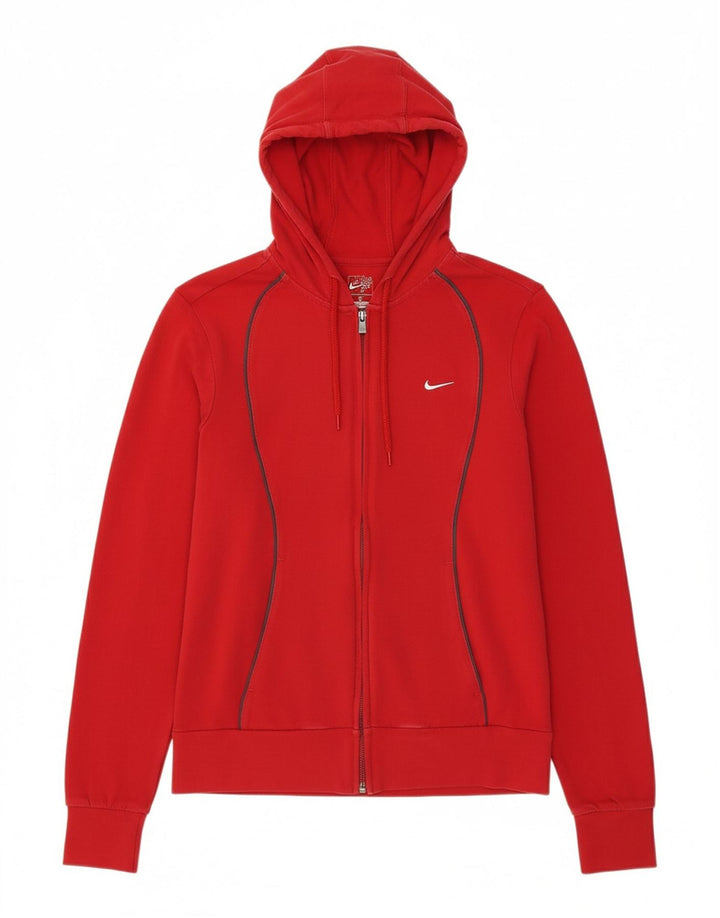 Suéter feminino Nike com capuz e zíper UK 16/18 grande vermelho
