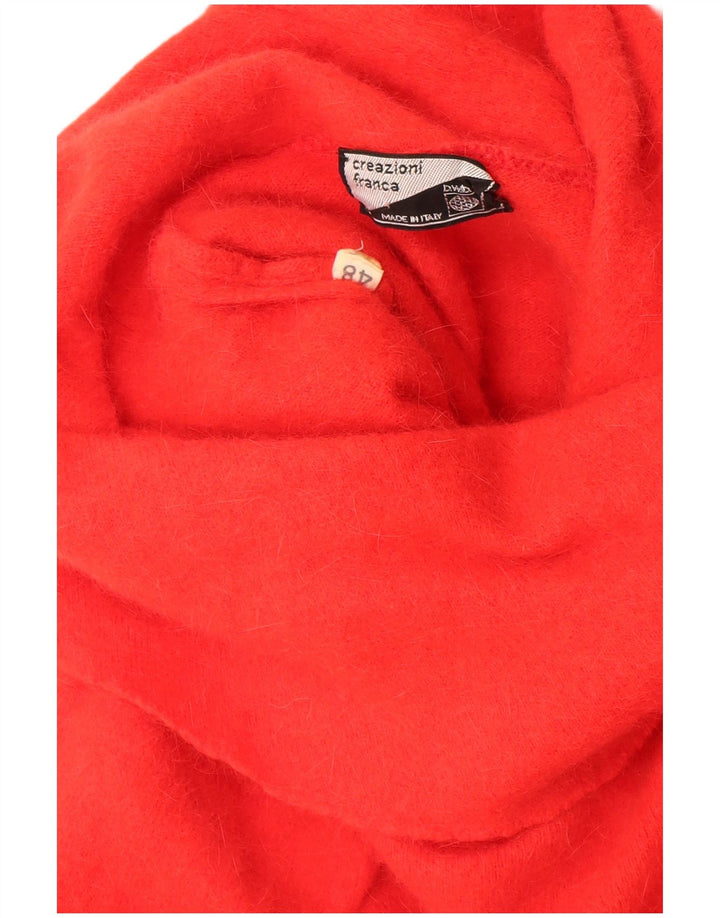 Suéter feminino vintage com gola redonda IT 48 XL vermelho