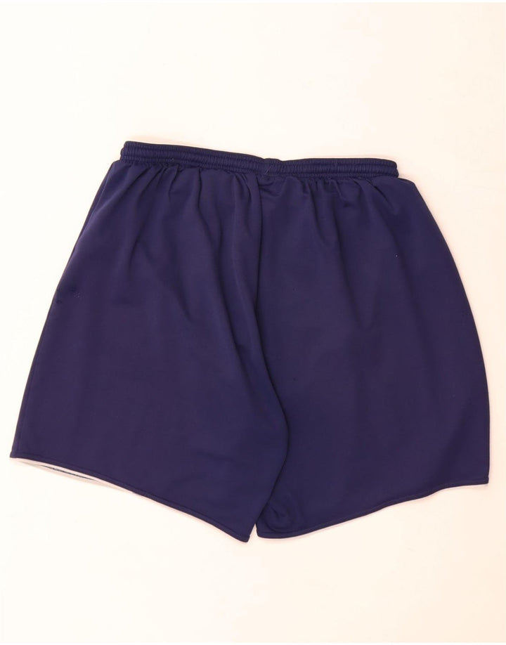 Shorts esportivos masculinos Adidas grandes poliéster azul marinho