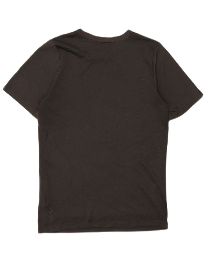 Camiseta masculina NIKE Dri Fit Graphic Top pequeno cinza poliéster