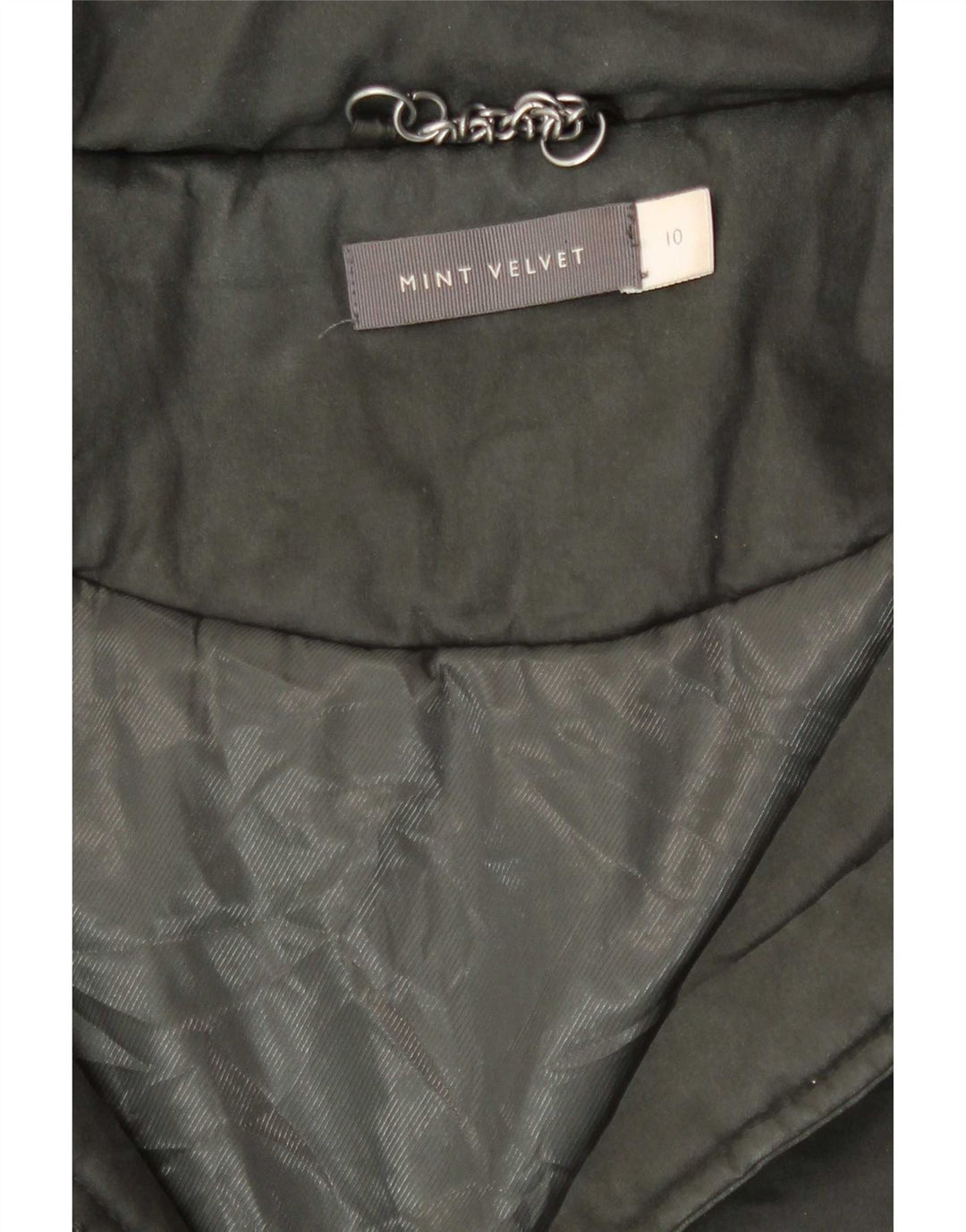 Jaqueta parka feminina com capuz MINT VELVET Reino Unido 10 pequena cáqui