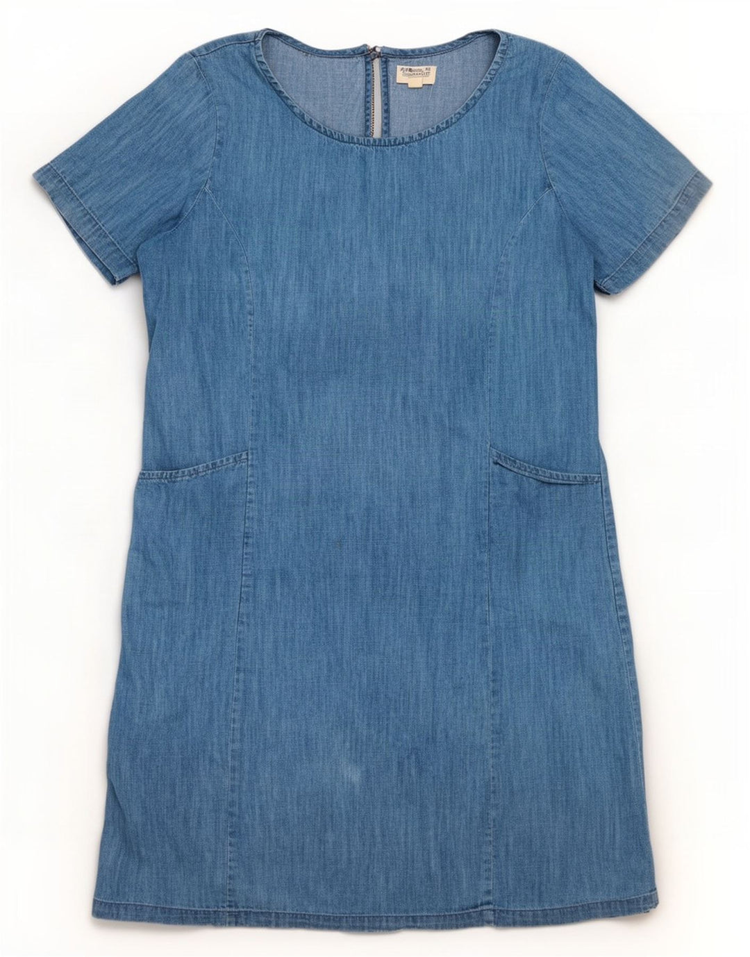 Vestido básico feminino Mountain Warehouse Reino Unido 14 grande algodão azul