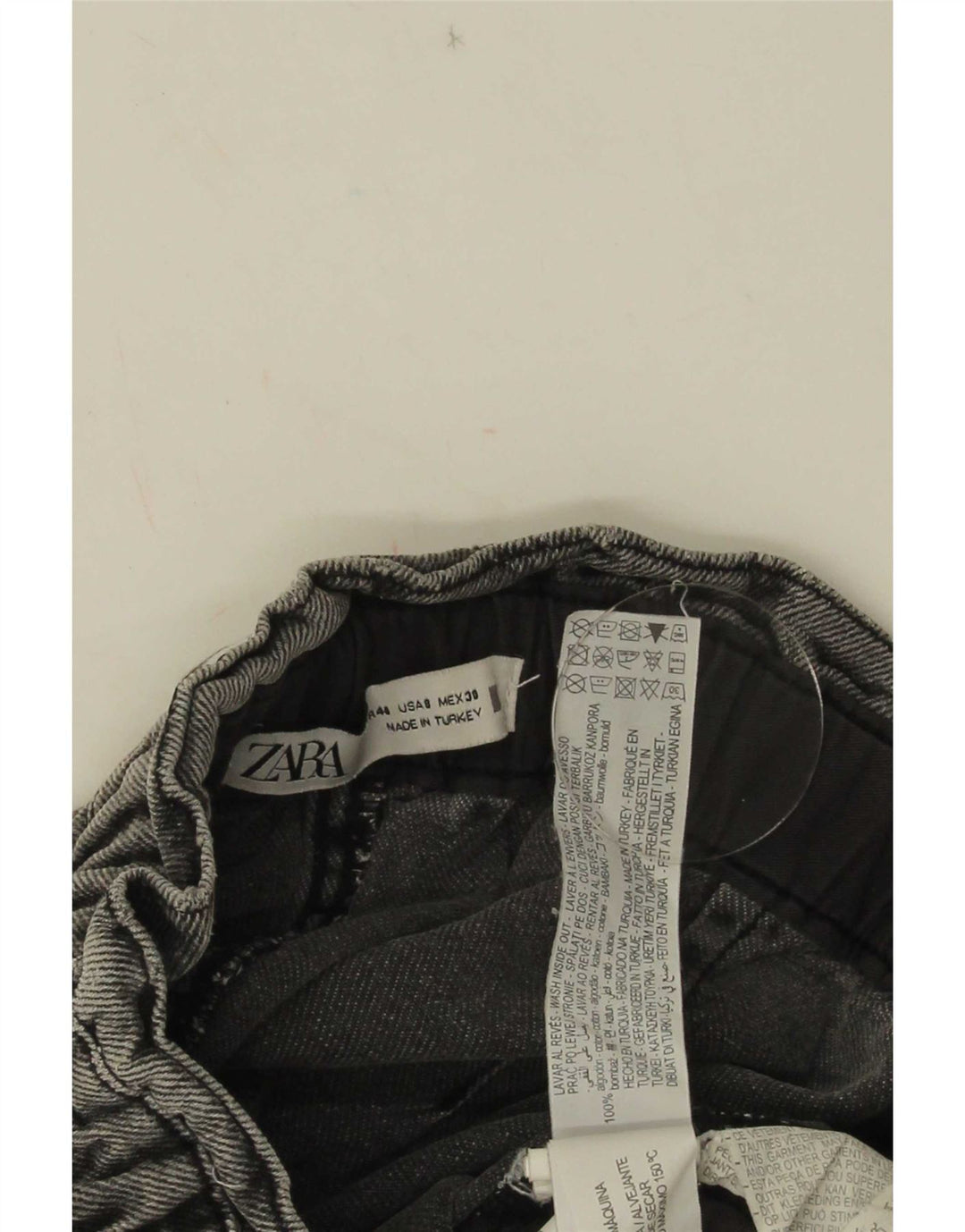 Zara Womens Crop Cargo Loose Jeans EU 40 Médio W32 L25 Algodão Cinza