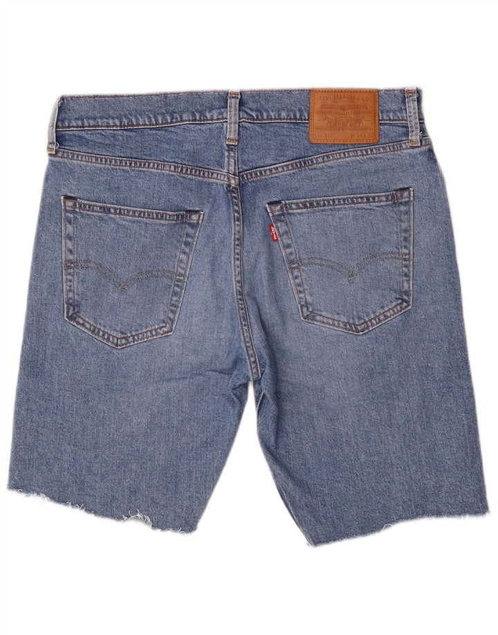 Shorts jeans masculino 512 Levi's W34 grande azul algodão