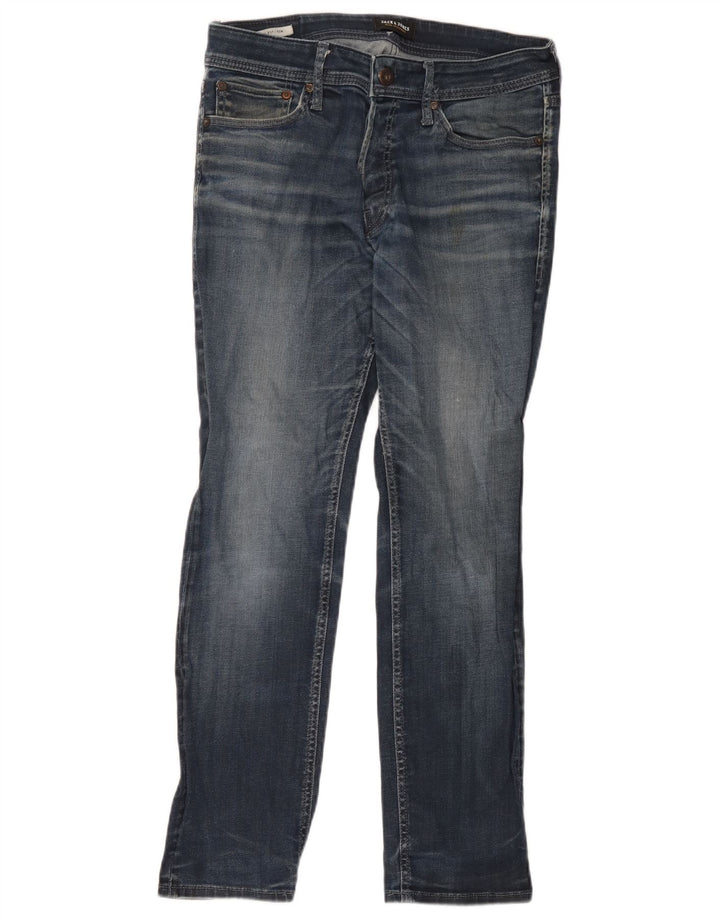 Jack & Jones Masculino Tim Slim Jeans W33 L32 Azul
