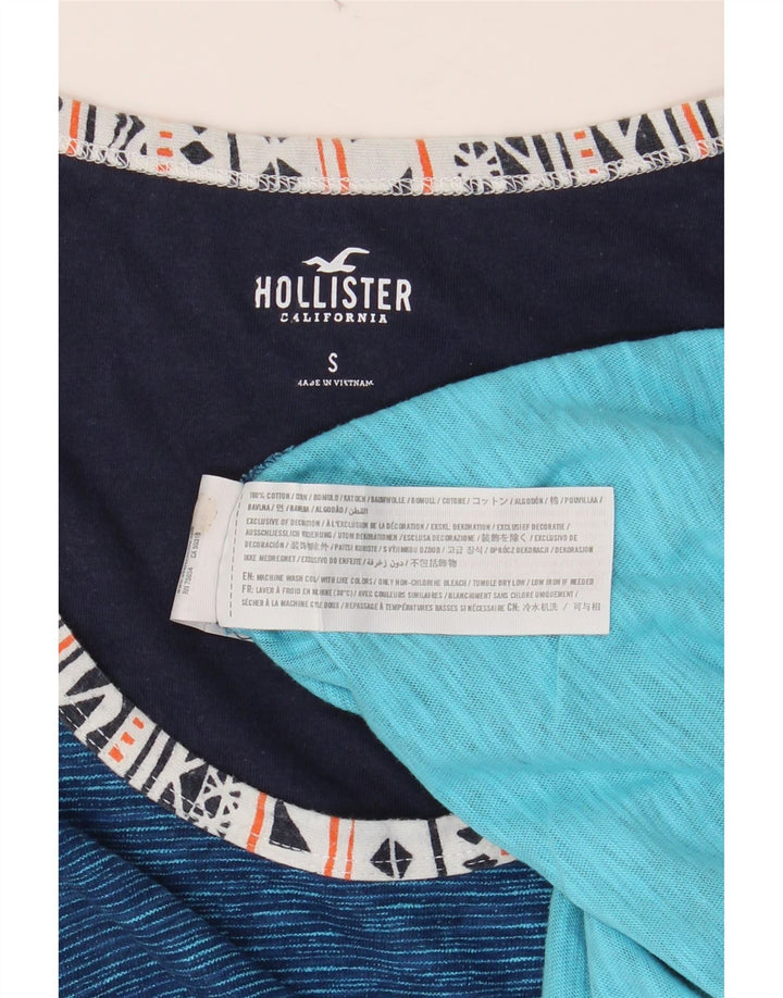 Colete masculino HOLLISTER de algodão listrado azul pequeno