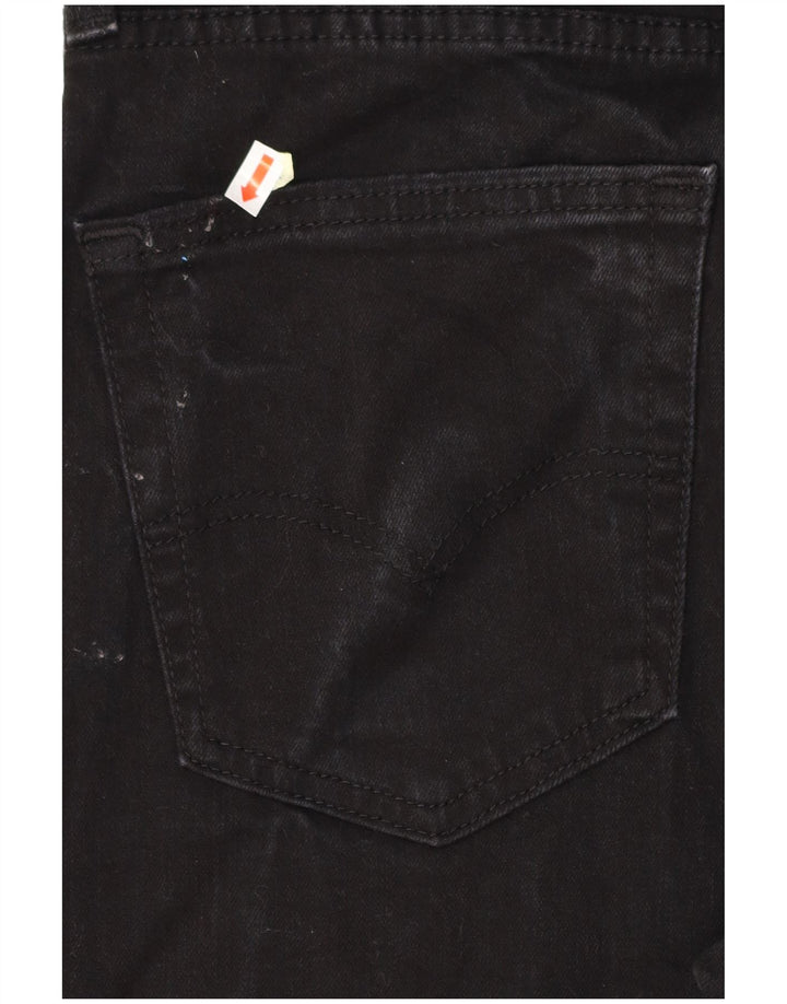 LEVI'S Masculino 512 Slim Tapered Jeans W34 L32 Algodão Preto