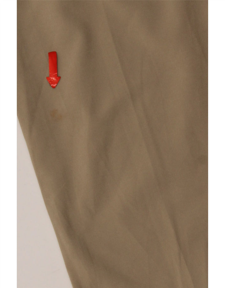 Calça chino reta feminina Izod W32 L30 poliéster bege