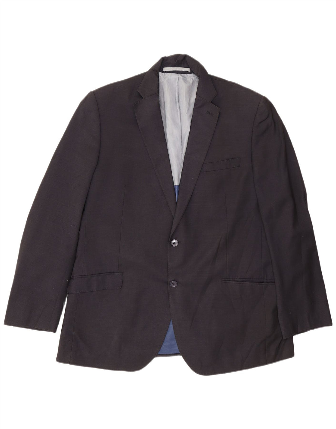 Jaqueta blazer masculina de ajuste regular de 2 botões Marks & Spencer EU 54 XL azul marinho