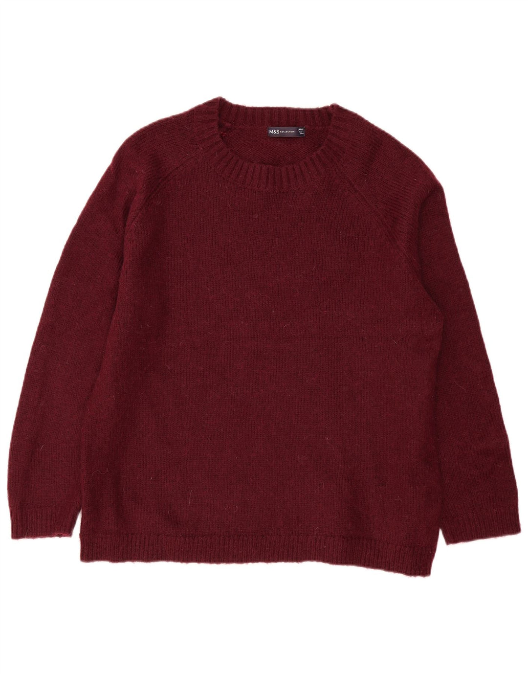 Suéter masculino Marks & Spencer com gola redonda grande acrílico vinho