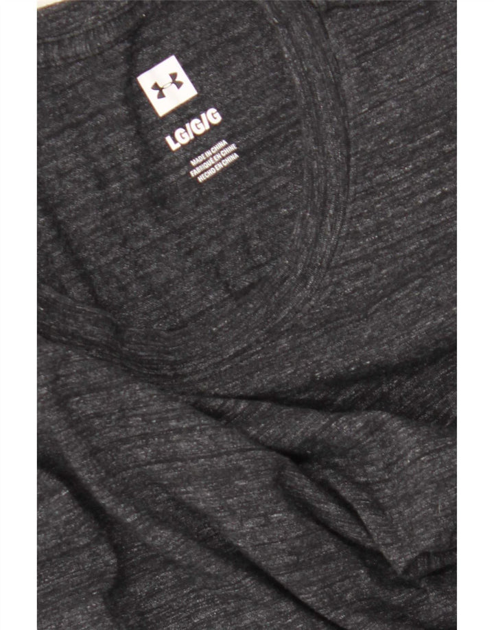 Under Armour Masculino Top Manga Longa Grande Cinza Salpicado