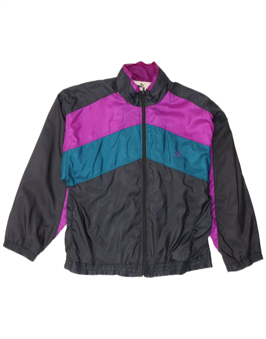 Puma Mens Tracksuit Top Jacket Grande Preto Colourblock Poliamida
