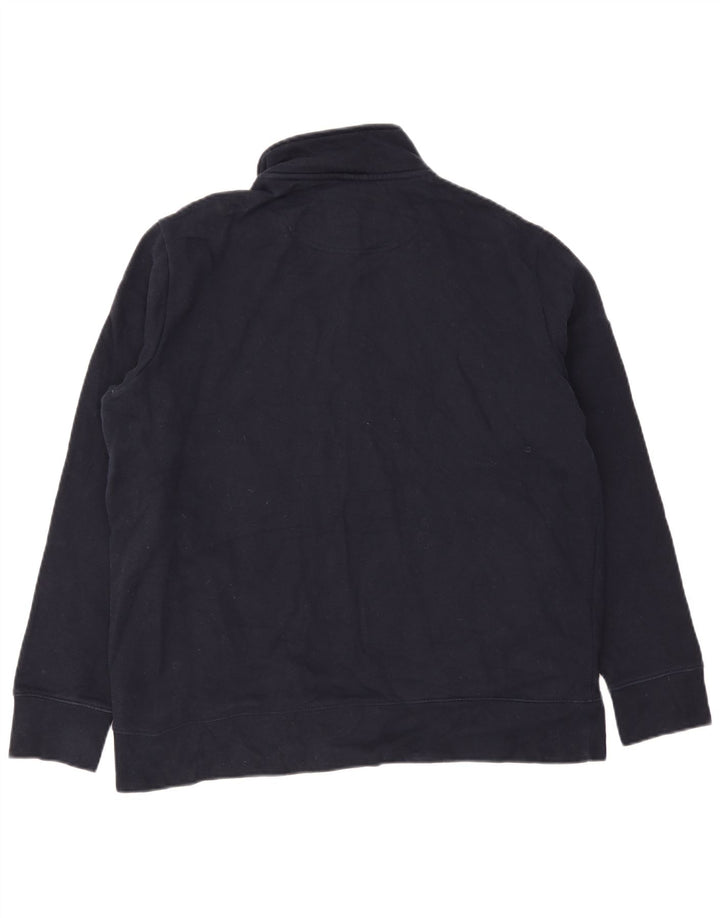 Suéter masculino Marks & Spencer com zíper e gola XL azul marinho algodão