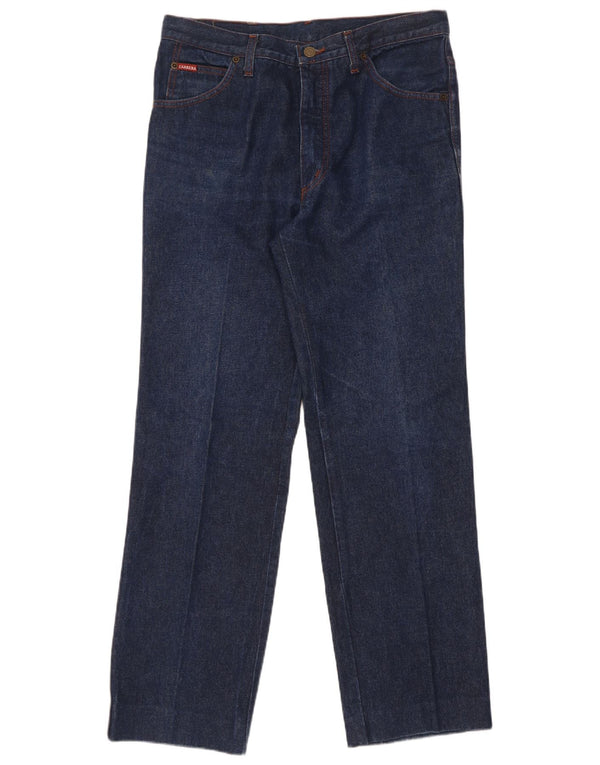 Carrera Mens Straight Jeans W34 L31 Azul Marinho Algodão