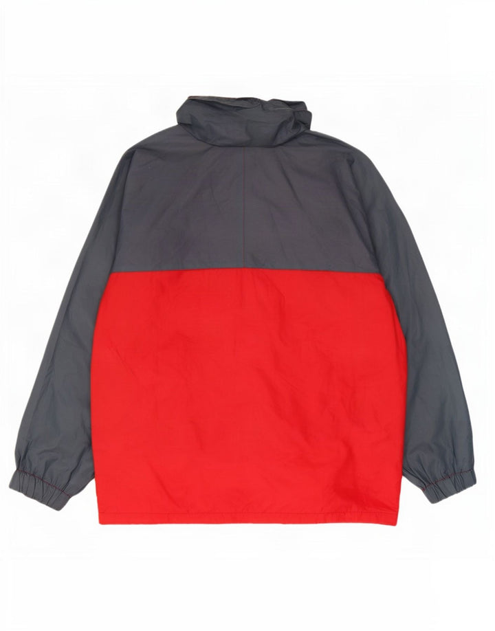 Jaqueta masculina com capuz e capuz Brugi Poliamida Colourblock cinza médio
