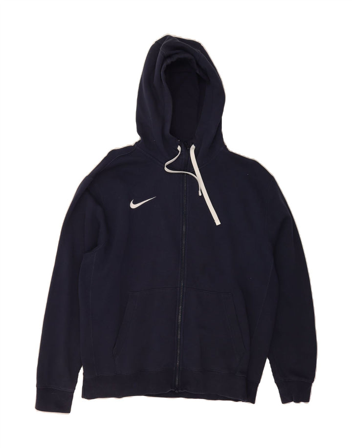 NIKE Mens Zip Hoodie Sweater Large Navy Blue Cotton Vintage Nike and Second-Hand Nike from Messina Hembry 