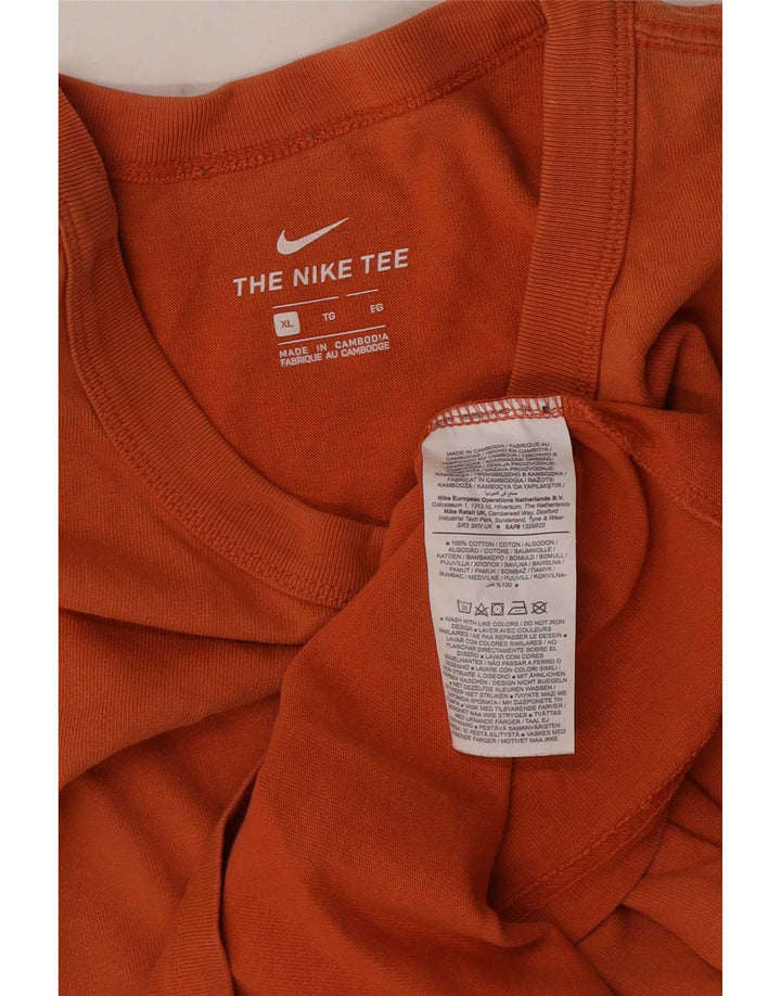 Camiseta masculina Nike Top XL laranja algodão