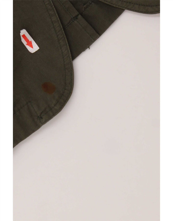 Jaqueta utilitária masculina Woolrich UK 40 grande algodão verde
