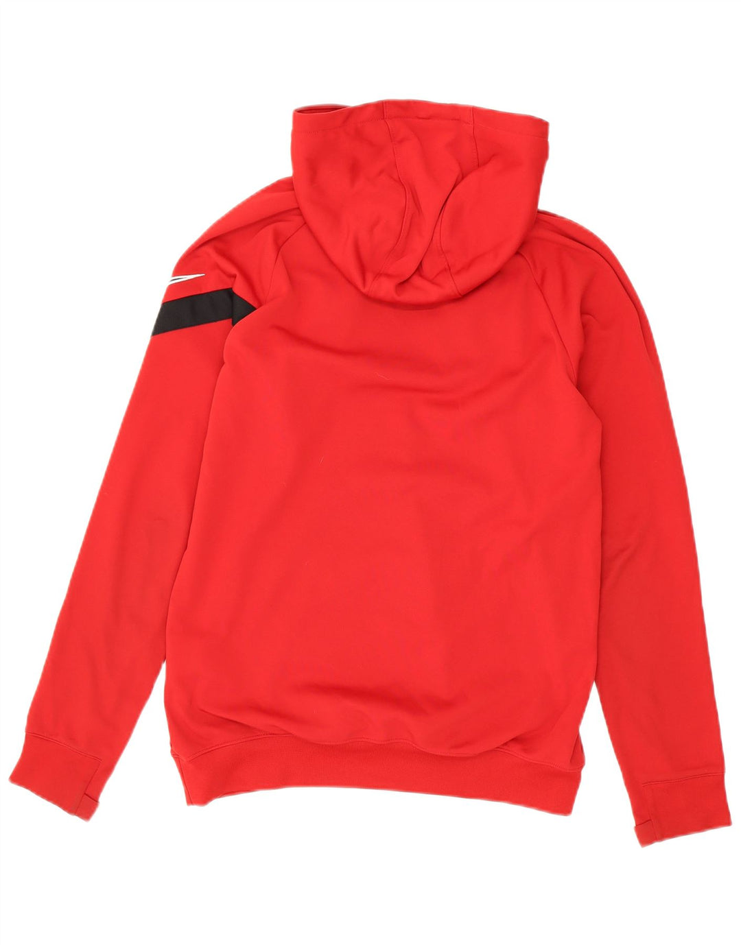 Suéter Nike masculino Slim Fit com capuz e poliéster pequeno em bloco colorido vermelho