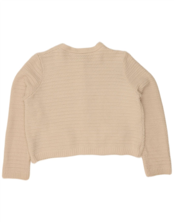 Suéter cardigã feminino Marks & Spencer UK 16 grande off white