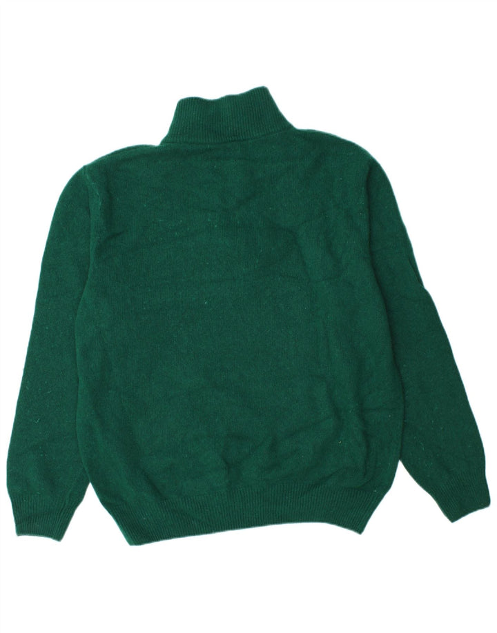 Suéter masculino Kappa com zíper e gola grande verde