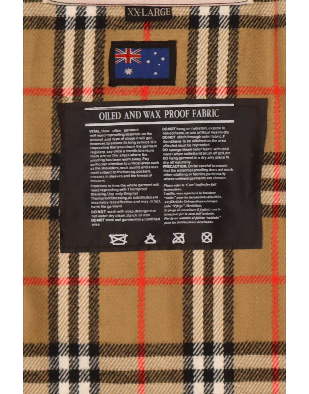 Jaqueta masculina de algodão encerado Pacific Trail UK 44 2XL marrom