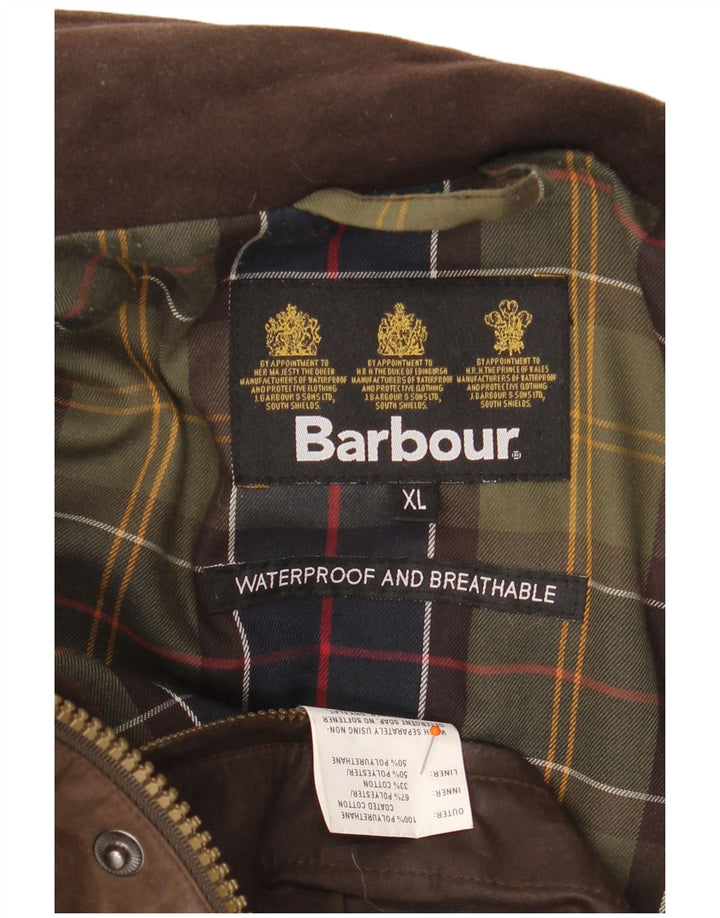 Jaqueta masculina de algodão encerado com ajuste solto BARBOUR UK 42 XL poliuretano marrom