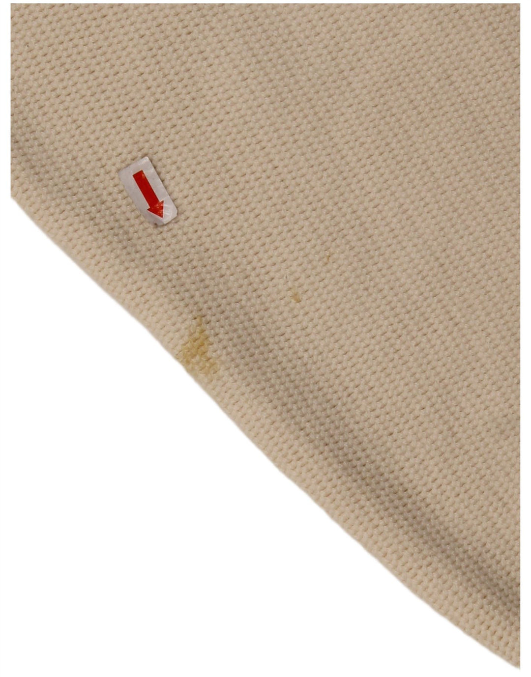 Suéter masculino VINTAGE com decote em V grande algodão bege