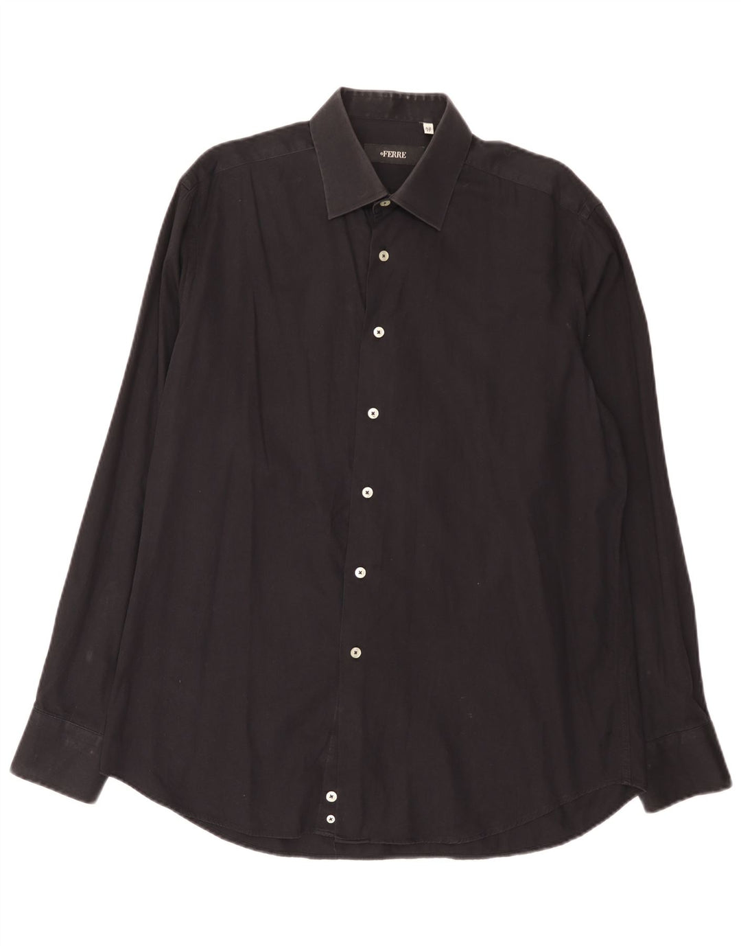 Camisa masculina Ferre tamanho 43 17 XL algodão preto
