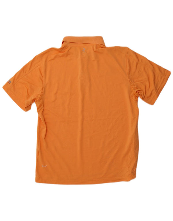 Camisa polo masculina IZOD poliéster laranja médio