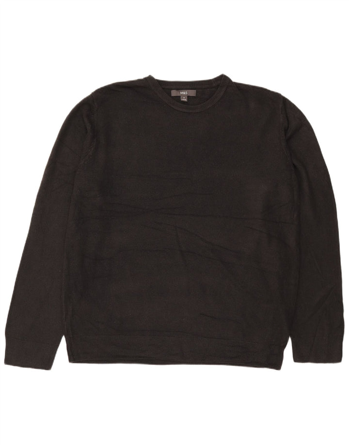 Suéter masculino Marks & Spencer com gola redonda XL preto acrílico