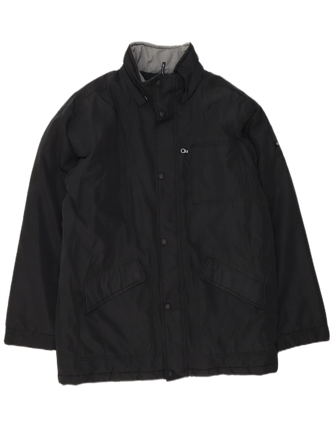 Jaqueta corta-vento masculina CHAMPION de ajuste solto Reino Unido 36 poliéster preto pequeno