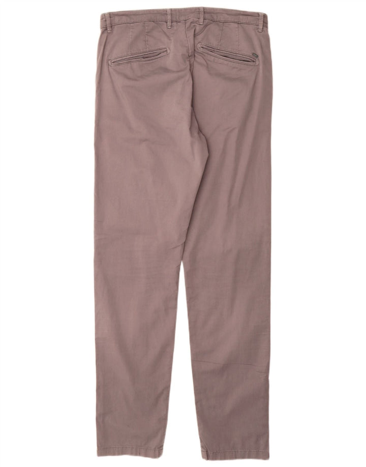 Liu Jo Mens Slim Chino Calças IT 46 Pequeno W30 L32 Algodão Cinza